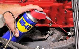 Can I use wd40 to loosen spark plugs?