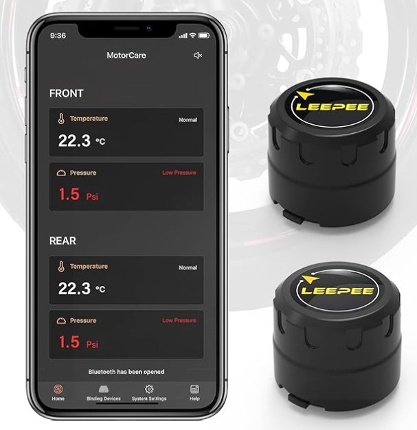 leepee Motorcycle Tire Pressure Monitoring System